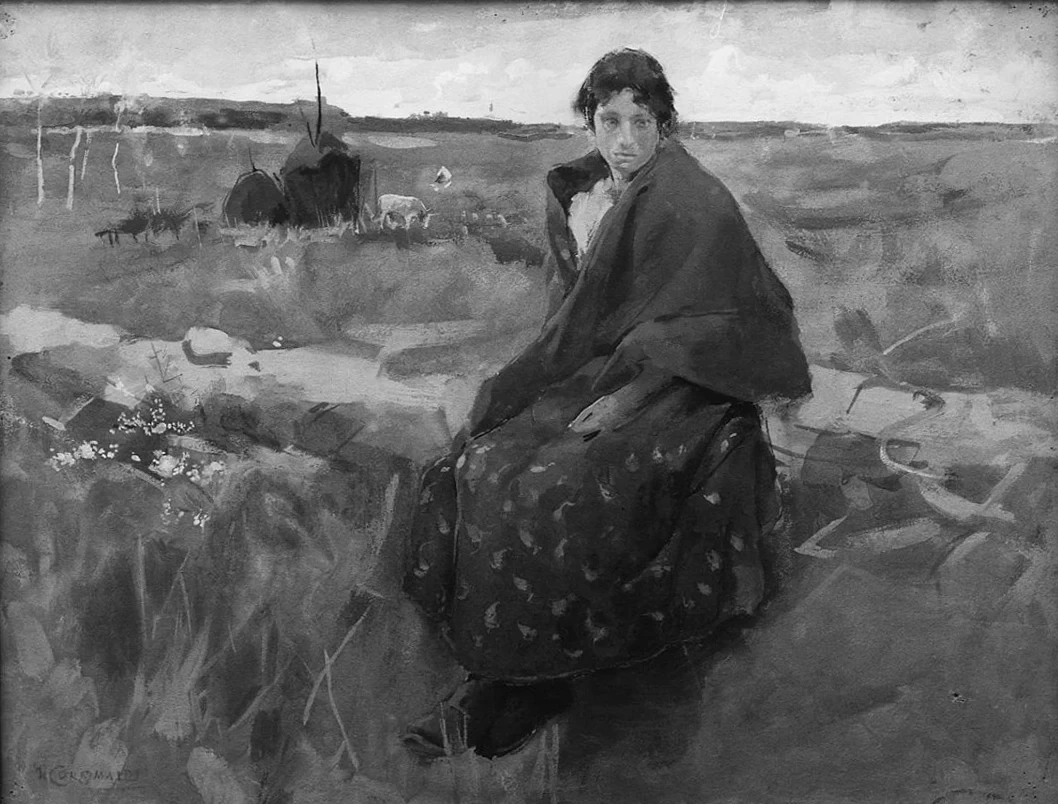 Paesaggio con figura femminile seduta - Palazzo Galeotti, Museo Civico, Pescia